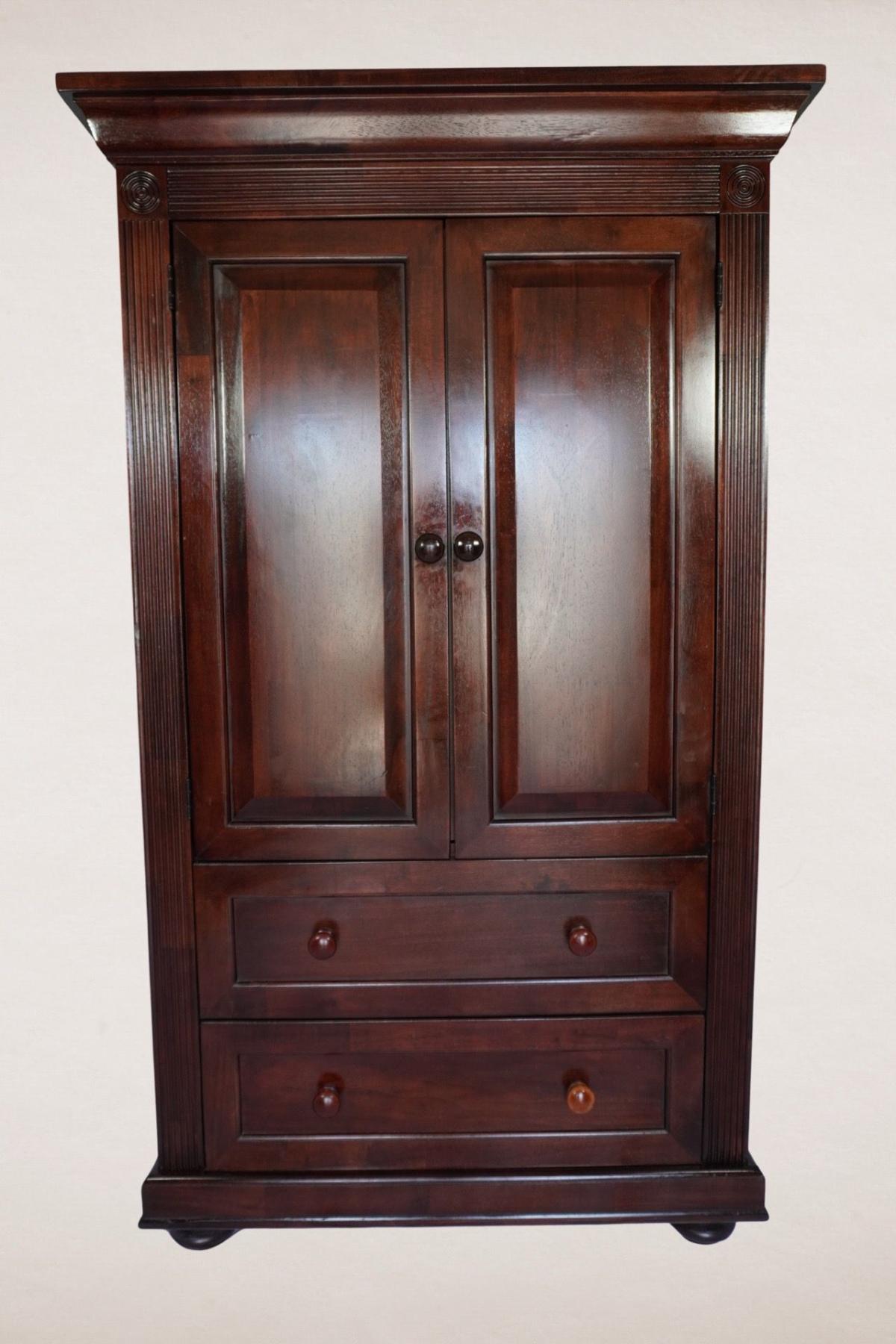 Beautiful Cherry Hardwood Armoire Dresser Entertainment Center with Drawers - , California - FleaMarketBay