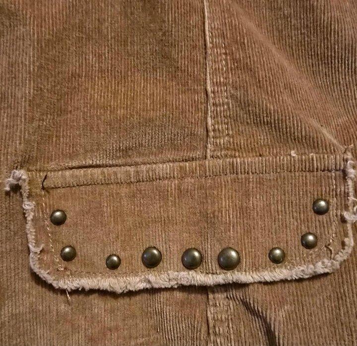 Ivy Jane Womens Brown Studded Button Jacket w Pockets Size L - Hallsboro, North Carolina - FleaMarketBay