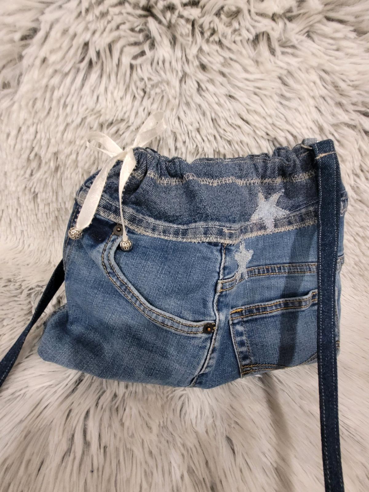 Upcycled denim bag with strap - California City, California - FleaMarketBay