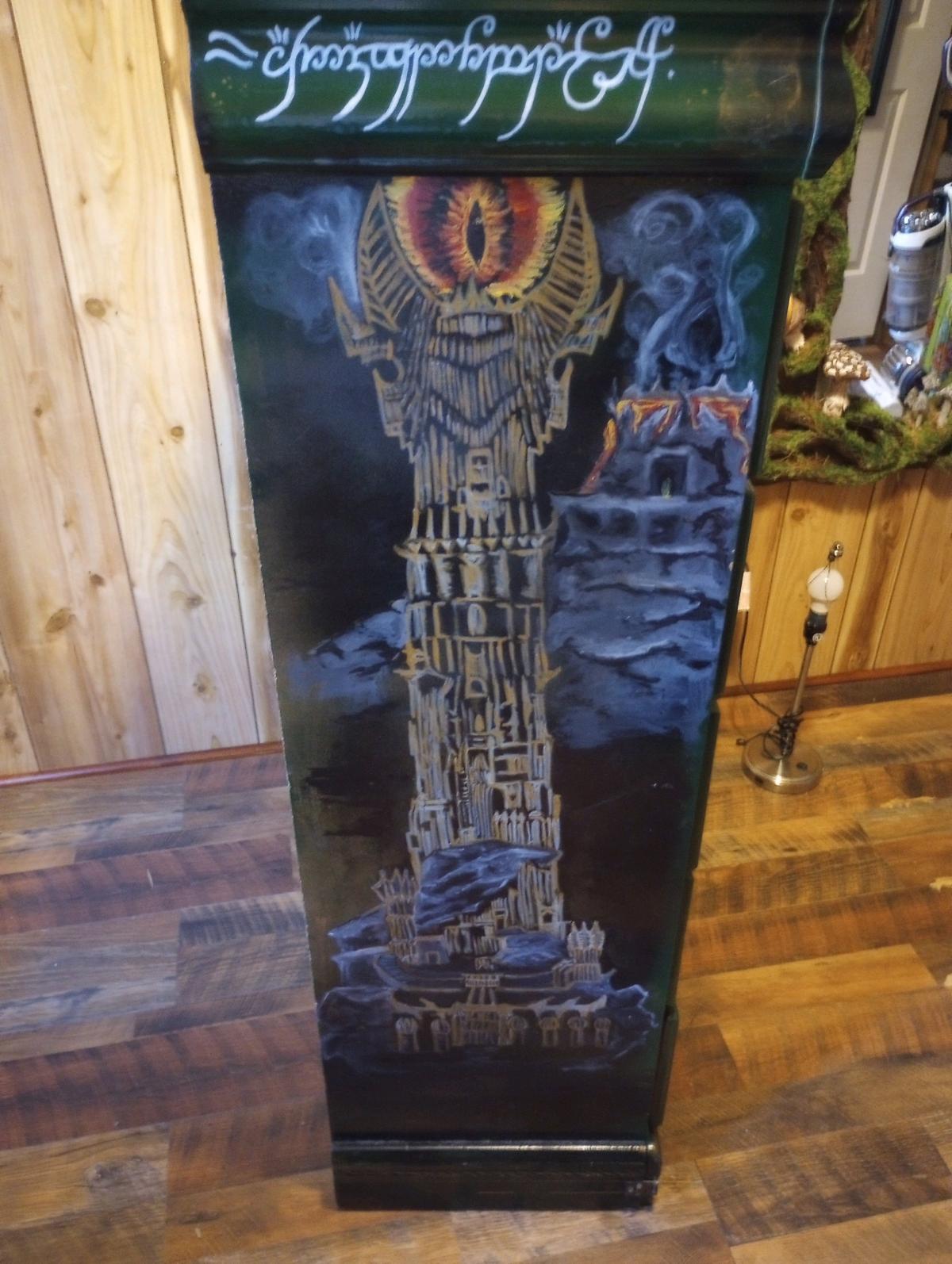LOTR Inspired Dresser Hand Painted - Cleveland, Tennessee - FleaMarketBay