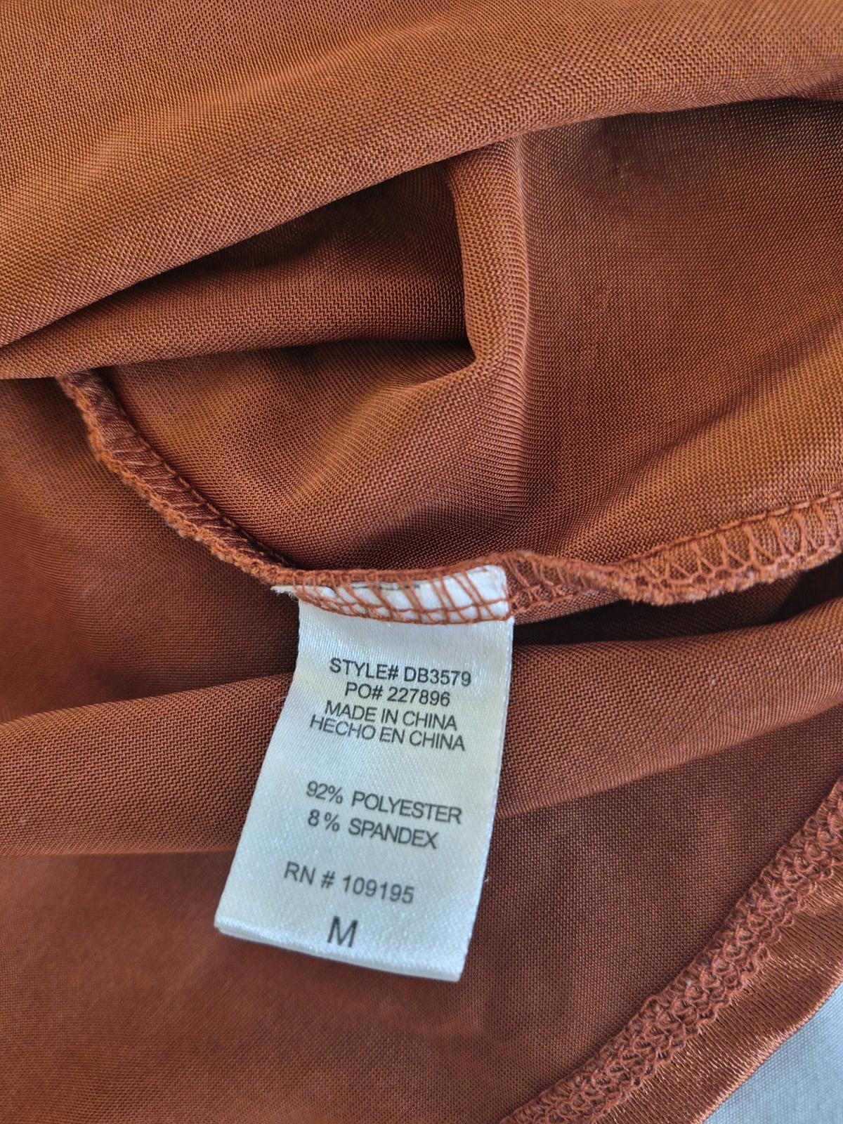 Love J USA Bronze Metallic Bodycon Dress Medium - Winston Salem, North Carolina - FleaMarketBay