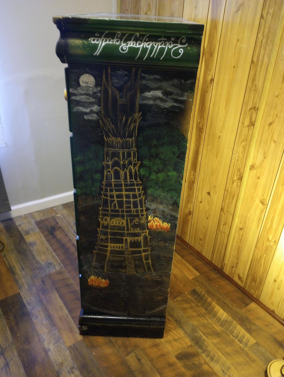 LOTR Inspired Dresser Hand Painted - Cleveland, Tennessee - FleaMarketBay