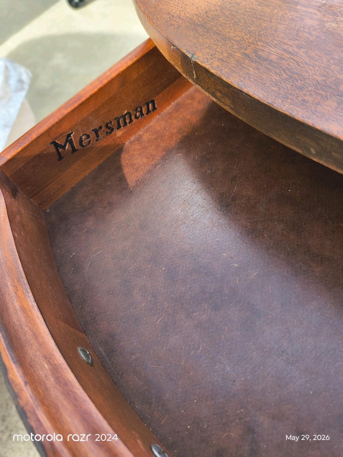 Single Vintage Mersman Drum Table - Oakland, California - FleaMarketBay