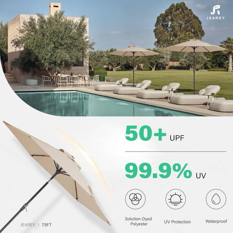 75FT Patio Umbrellas Market Table Umbrella with 6 Sturdy Rib - Sherman Oaks, California - FleaMarketBay