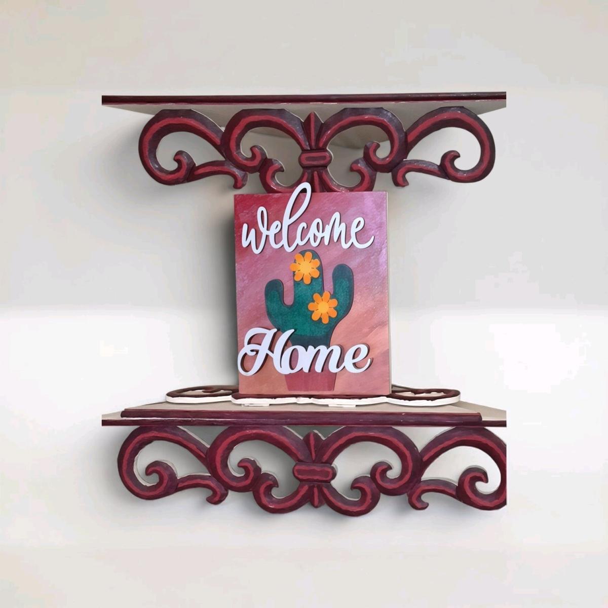 wood welcome home sign with cactus desert sunset - Dayton, Ohio - FleaMarketBay