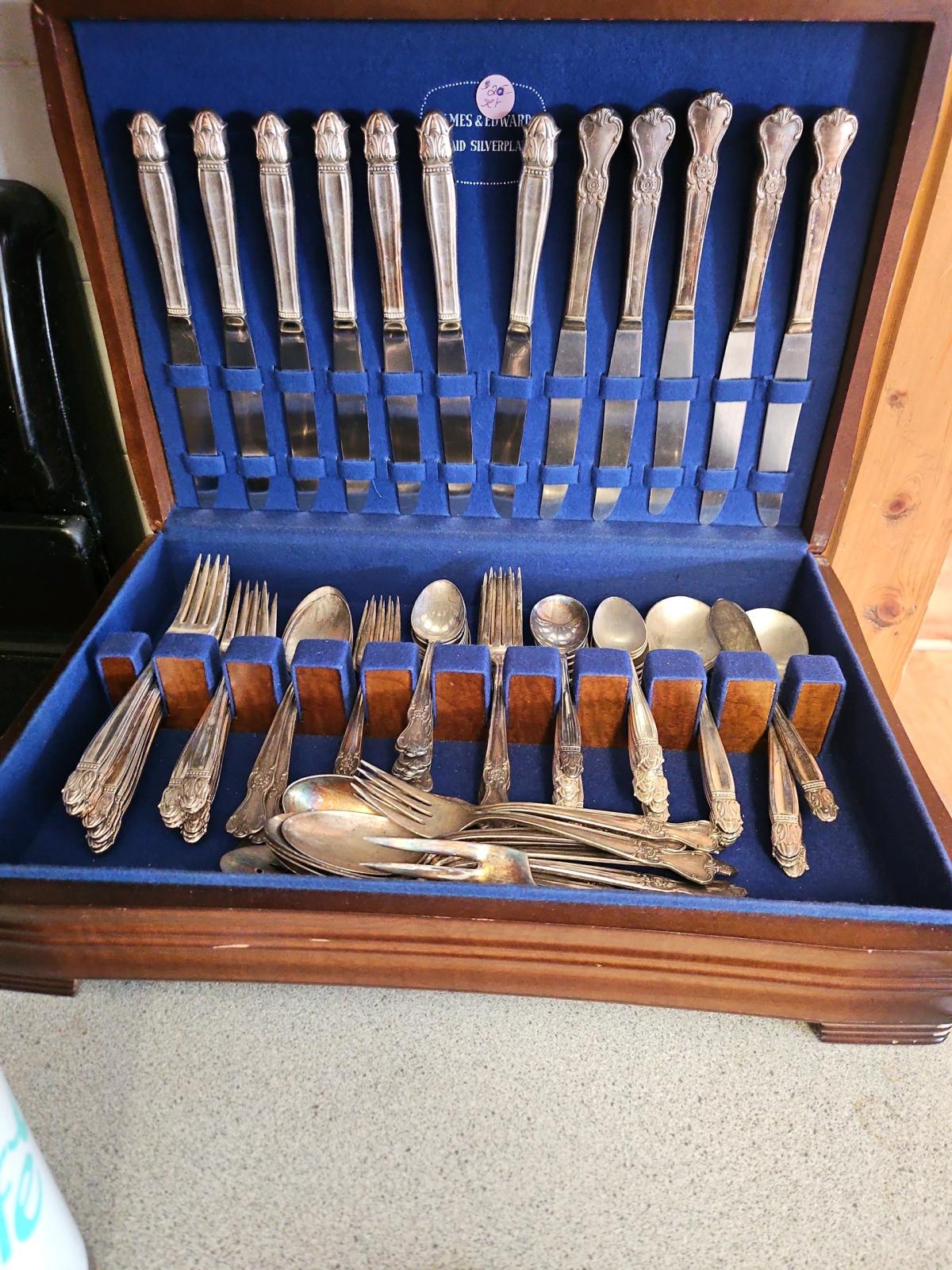 Inlaid Silverplate Set - Cortland, New York - FleaMarketBay