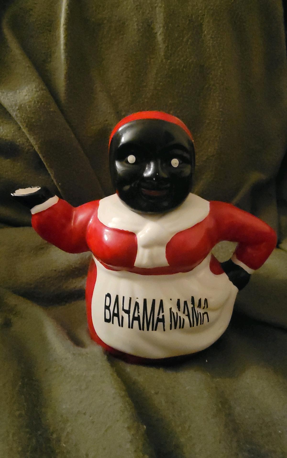 Vintage Porcelain Black Americana Bahama Mama Teapot - Iowa City, Iowa - FleaMarketBay