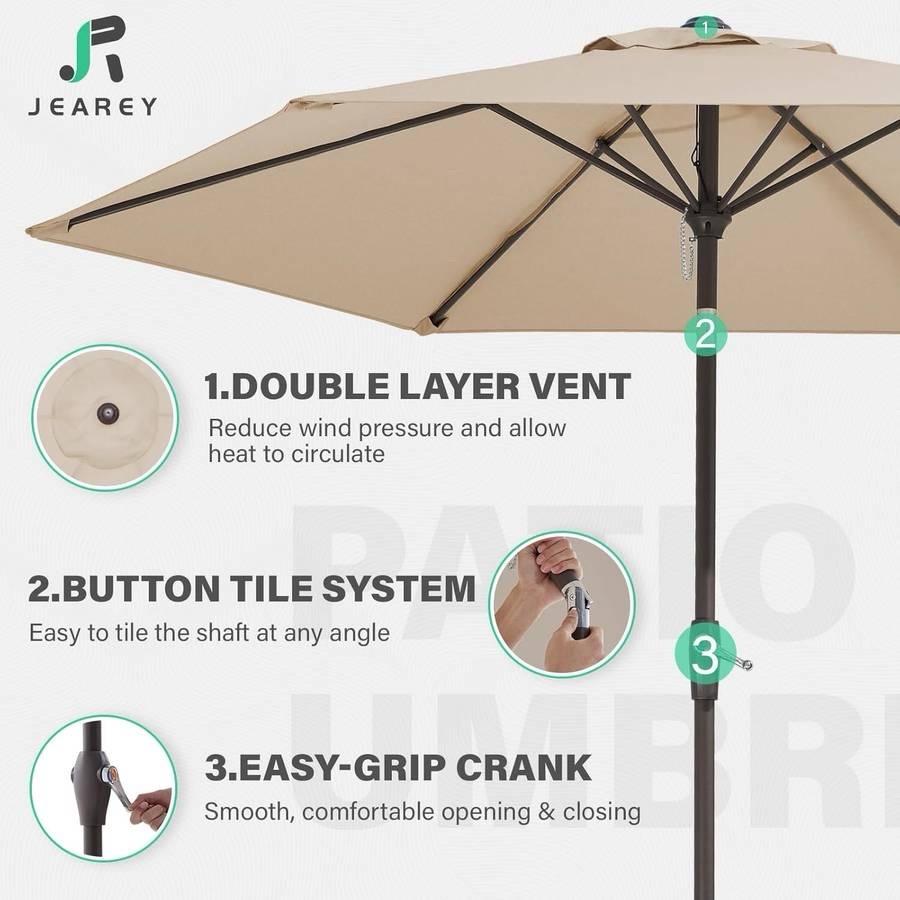 75FT Patio Umbrellas Market Table Umbrella with 6 Sturdy Rib - Sherman Oaks, California - FleaMarketBay