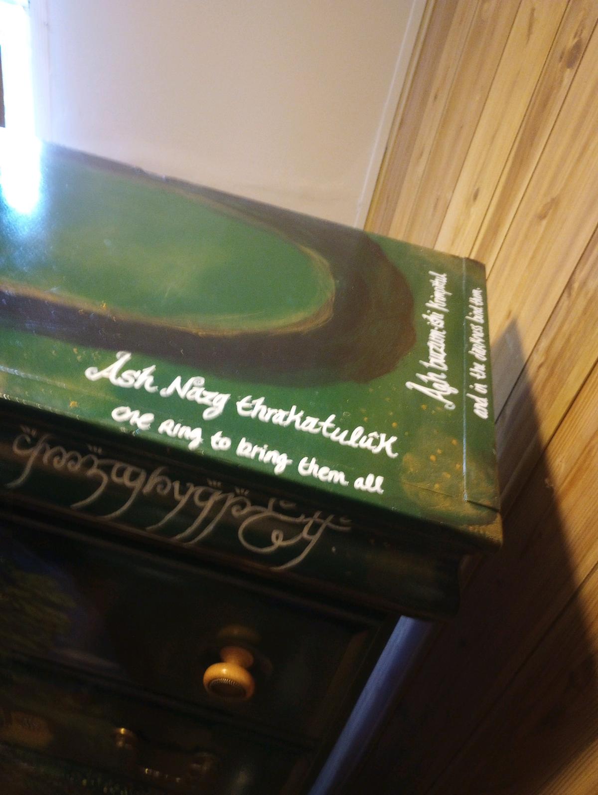 LOTR Inspired Dresser Hand Painted - Cleveland, Tennessee - FleaMarketBay