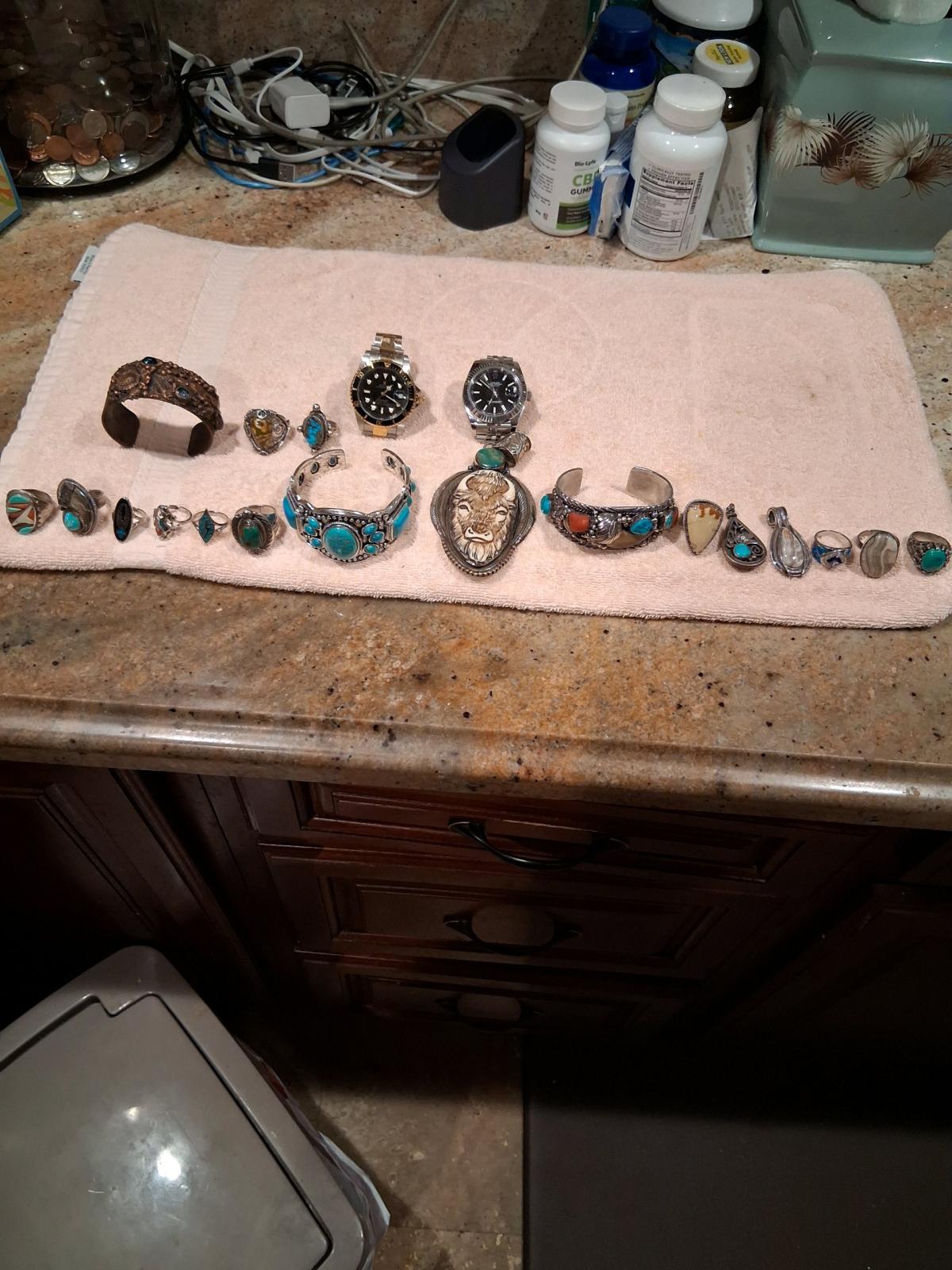 Two Rolex mens Watches Turquois Rings pendents - West Palm Beach, Florida - FleaMarketBay