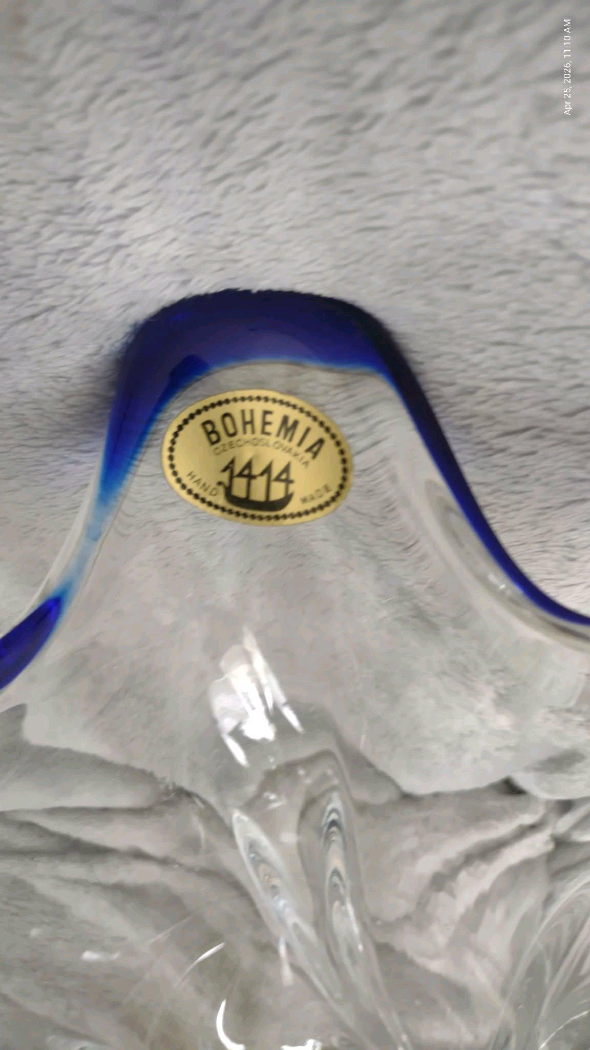 1990s Czech Rubin Chribska Bohemian Art Glass - Bremerton, Washington - FleaMarketBay