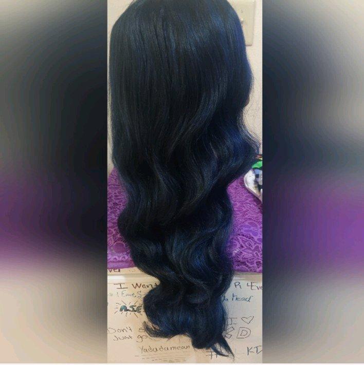 Blue and Black synthetic wig - Fresno, California - FleaMarketBay