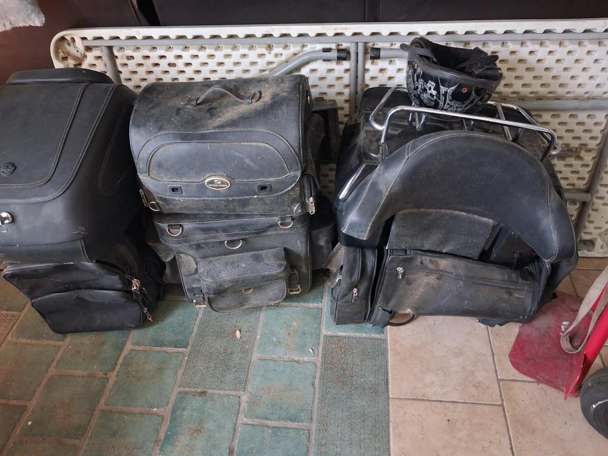 motorcycles and various travel bags - Clovis, California - FleaMarketBay