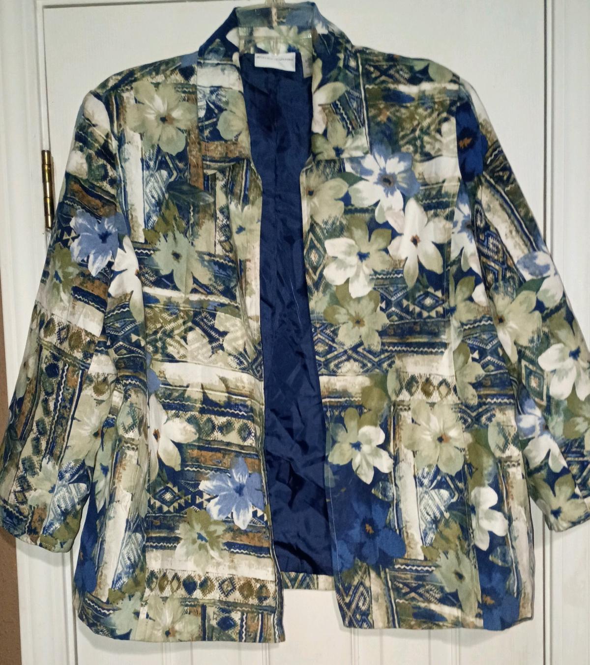 Alfred Dunner floral blazer like new - Laurel, Mississippi - FleaMarketBay