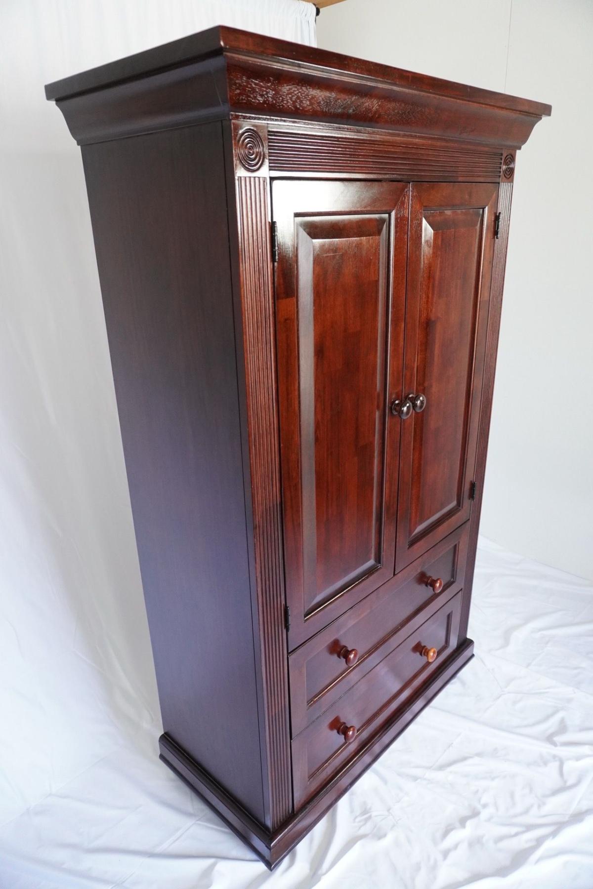 Beautiful Cherry Hardwood Armoire Dresser Entertainment Center with Drawers - , California - FleaMarketBay
