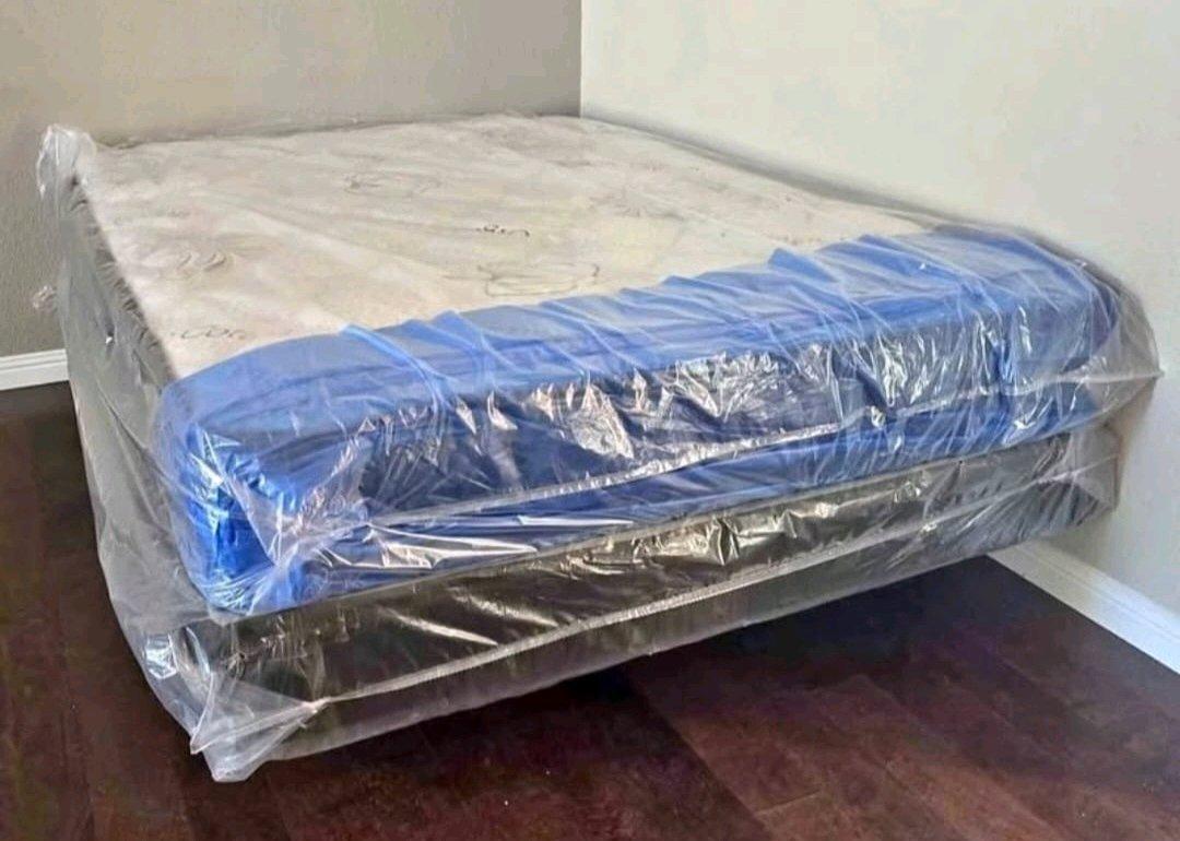 Brand New Mattress  Box Spring  Metal Frame  Inbox For Price - Bayside, New York - FleaMarketBay