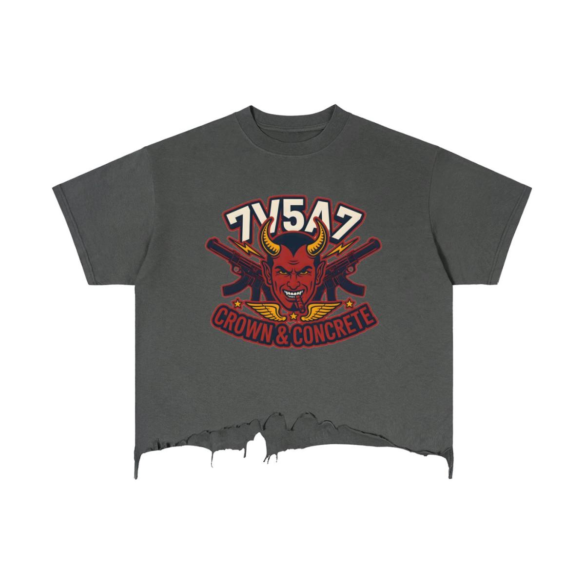 Washed Demon Oversized Tee - Acme, Louisiana - FleaMarketBay