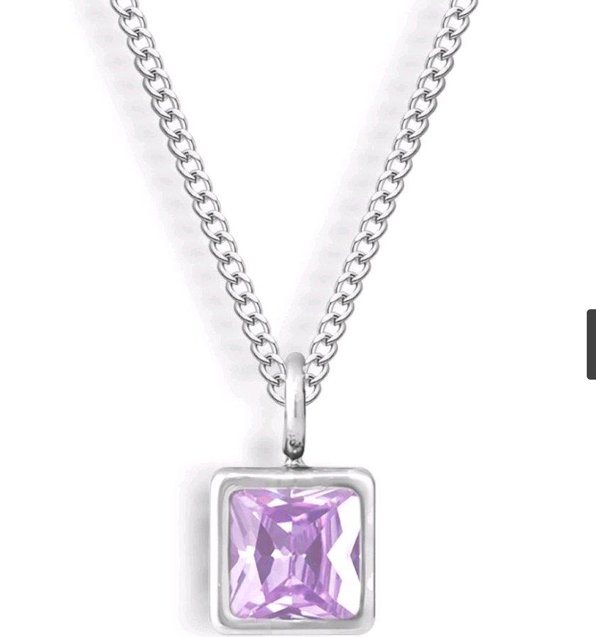Amethyst Necklace In Silver - Angleton, Texas - FleaMarketBay