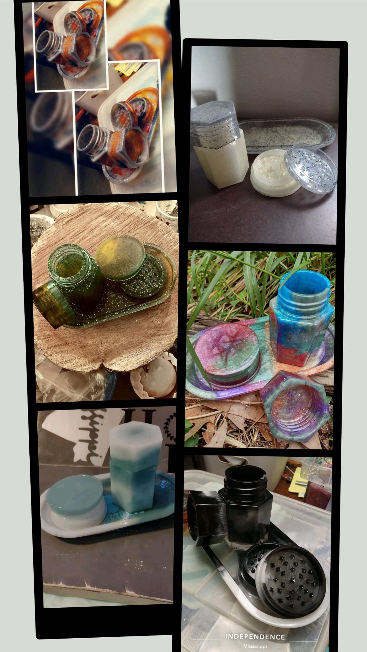 Resin tray jar and grinder sets - Coldwater, Mississippi - FleaMarketBay