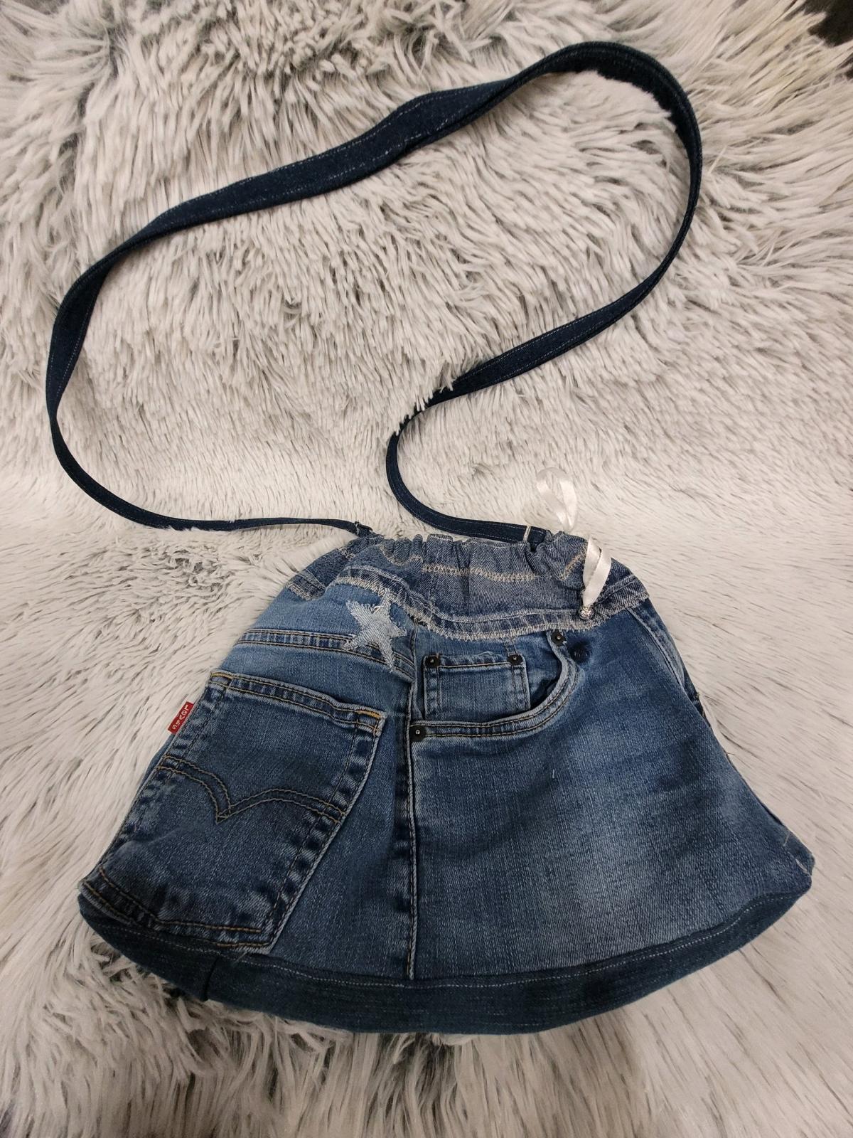 Upcycled denim bag with strap - California City, California - FleaMarketBay