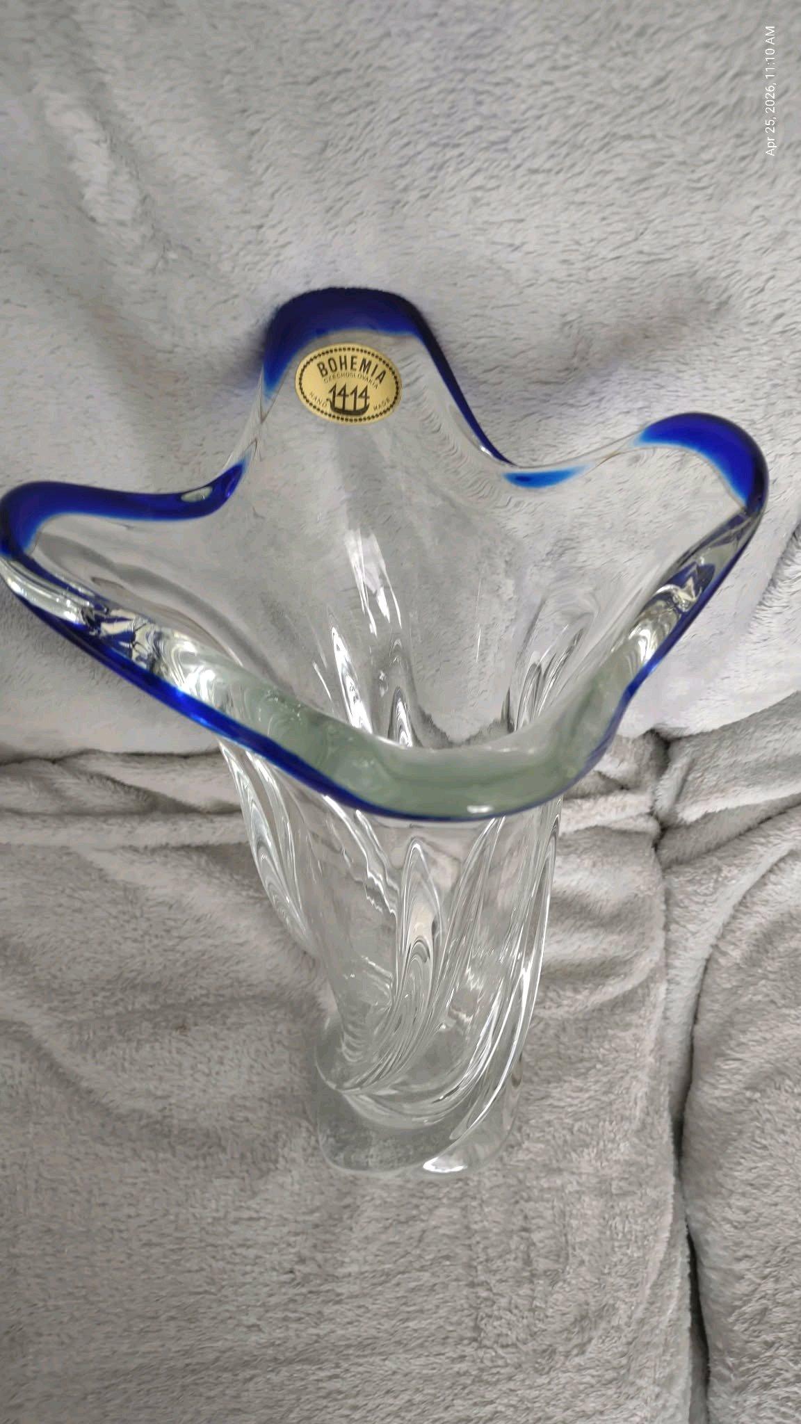 1990s Czech Rubin Chribska Bohemian Art Glass - Bremerton, Washington - FleaMarketBay