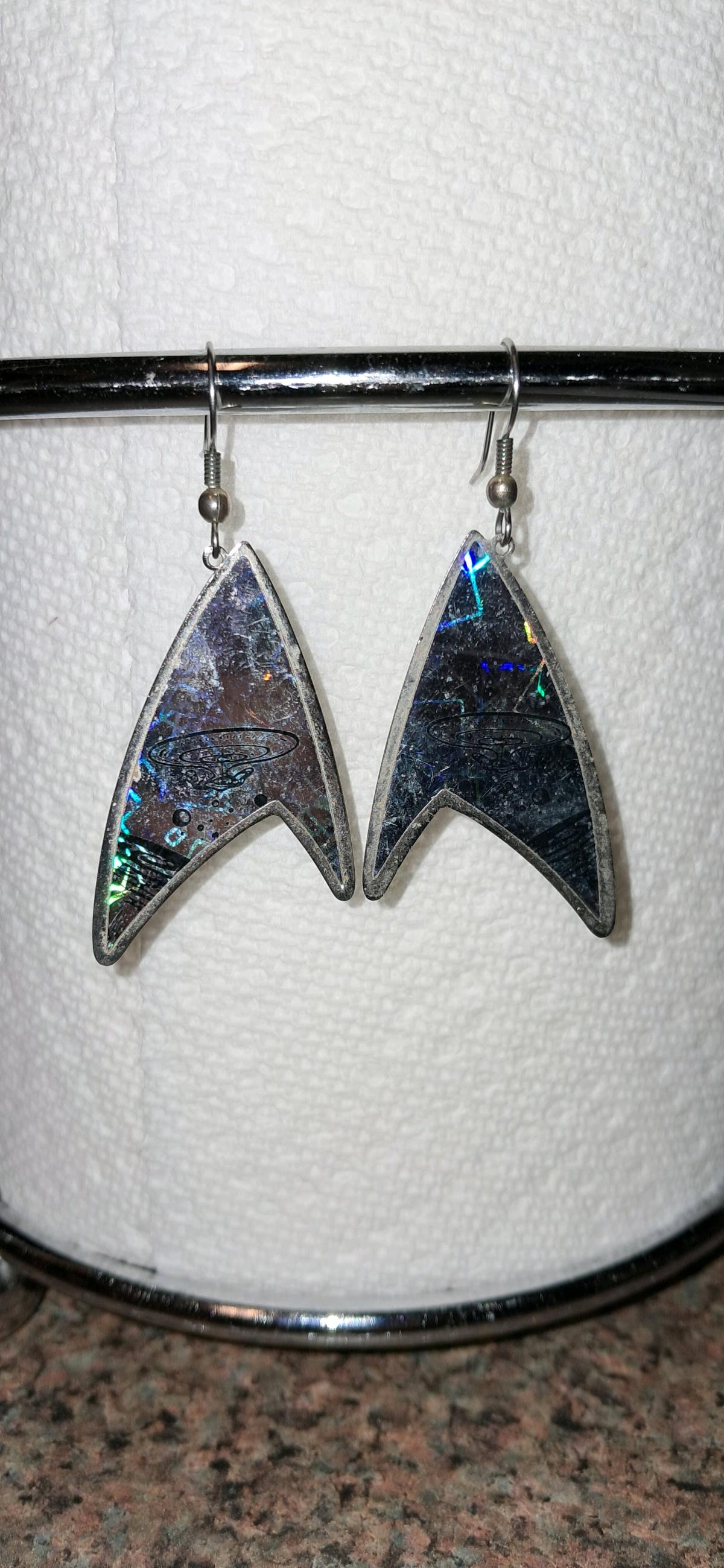 These are vintage 1990s AH Prismatic Star Trek earrings feat - Spartanburg, South Carolina - FleaMarketBay