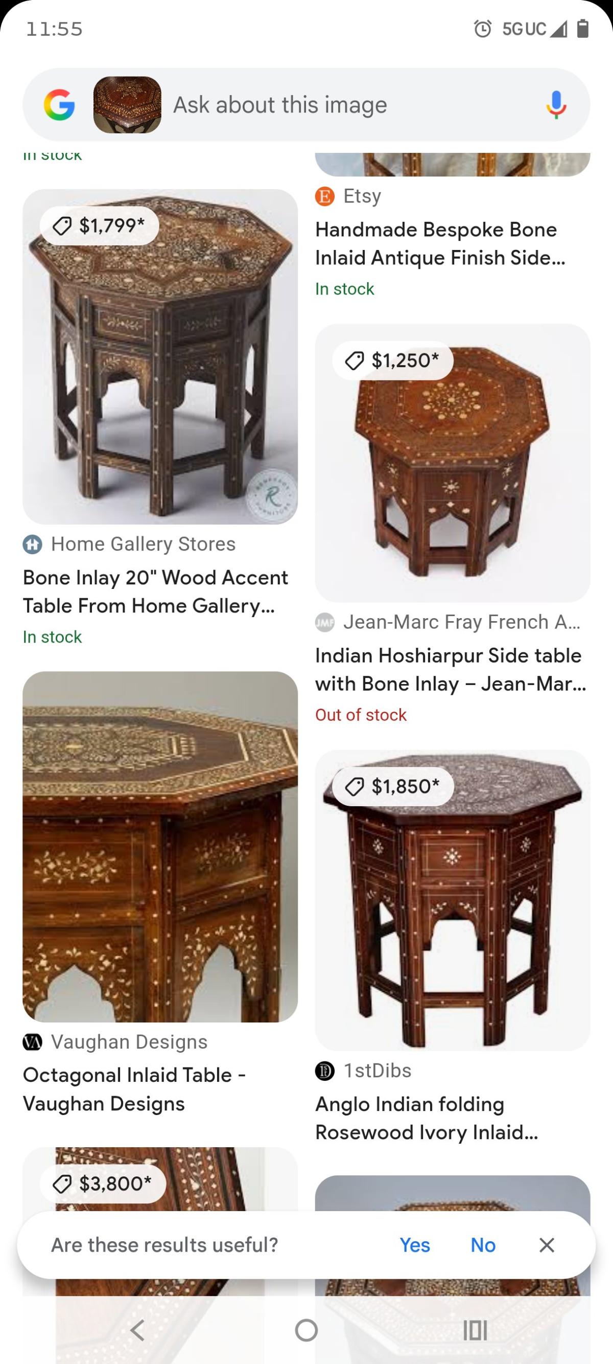 18th to 19th century octagon bone inlay table - Altamonte Springs, Florida - FleaMarketBay
