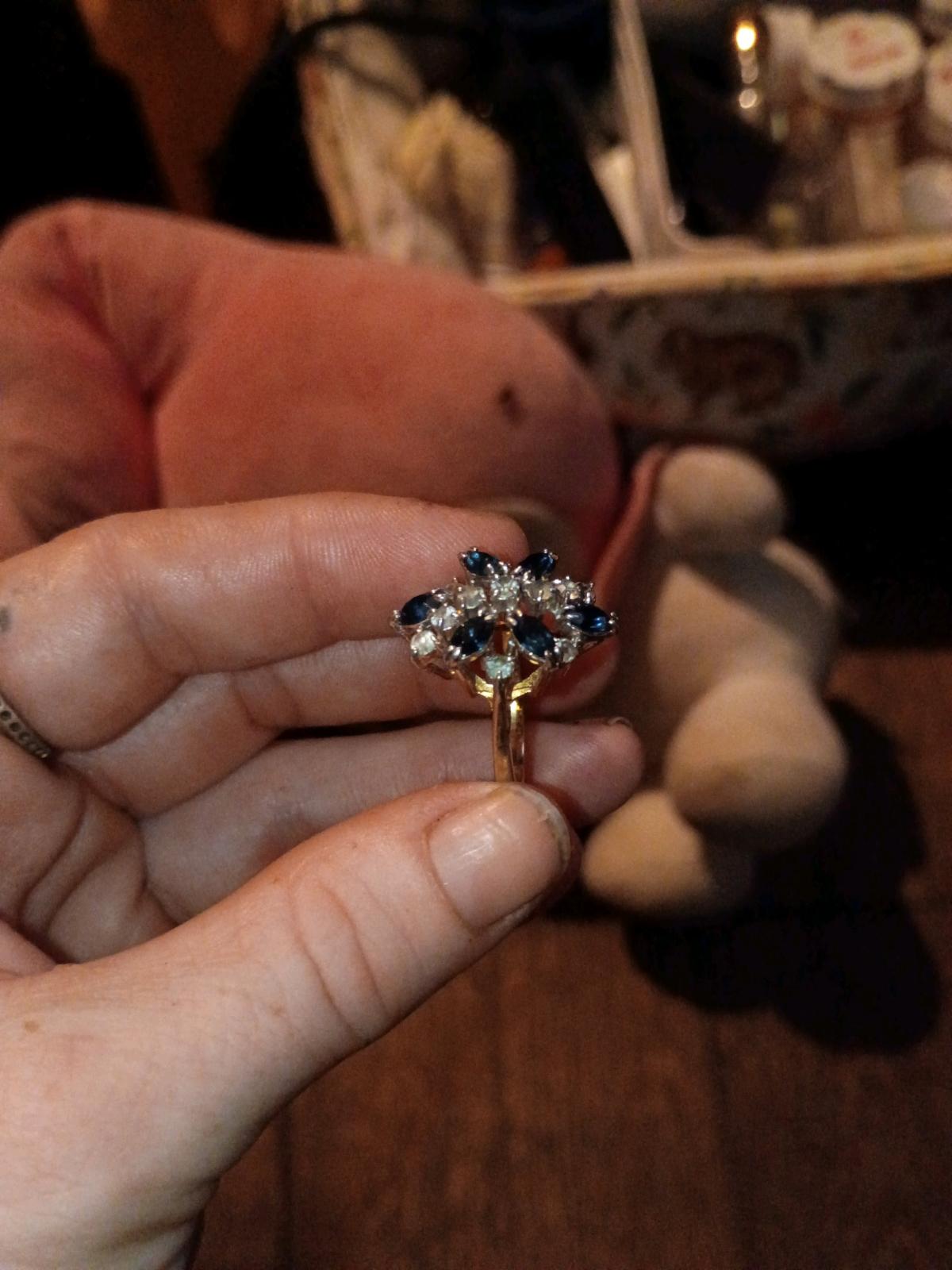 vintage sapphire diamond cocktail ring - Dallas, Texas - FleaMarketBay