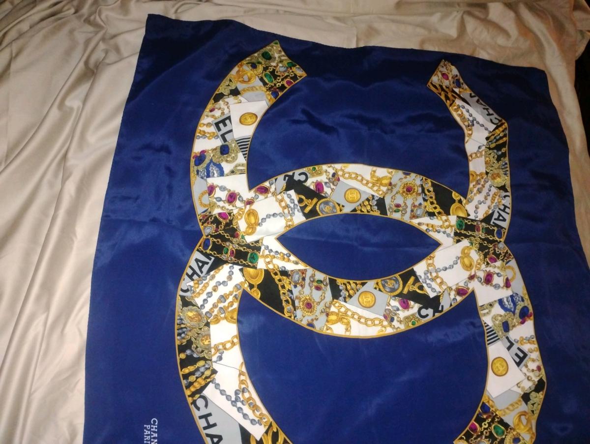 vintage Chanel Scarf hand rolled edges - Mead, Washington - FleaMarketBay