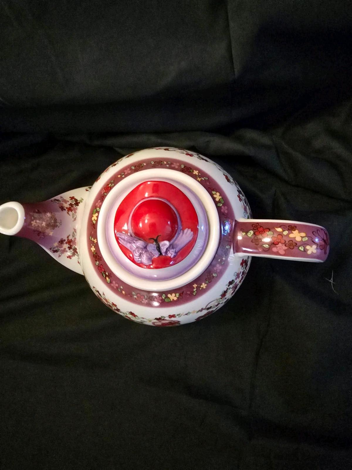 2004 Paul Cardew Design Red Hat Society Tea Time teapot - Henderson, Nevada - FleaMarketBay