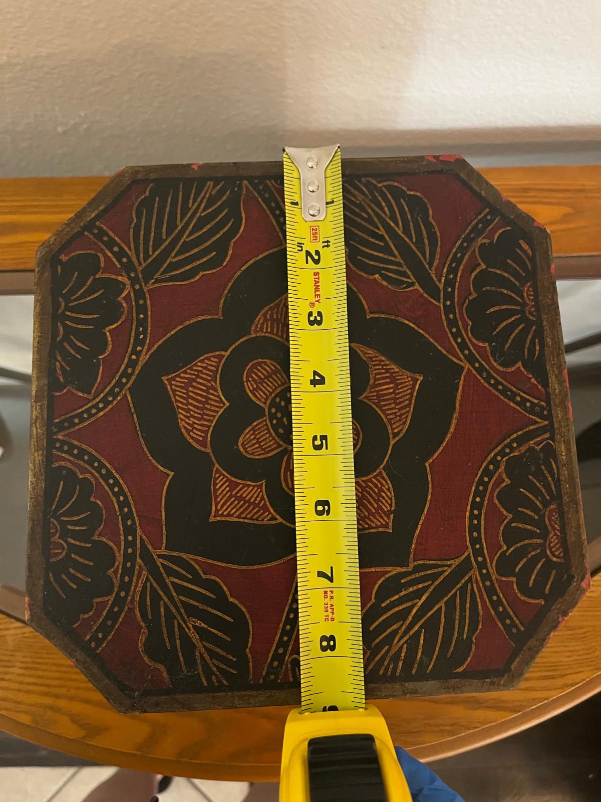 Hexagonal Hand Painted Trinket Box - Corona, California - FleaMarketBay