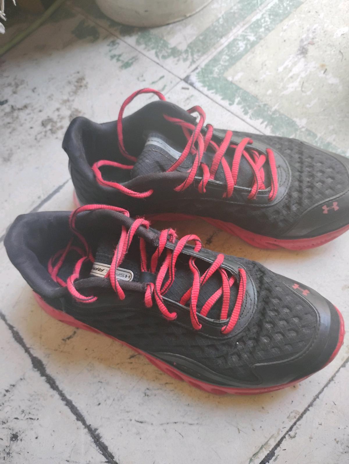 A Nice Pair of Red and Black UnderArmor Sneakers - Swansea, South Carolina - FleaMarketBay
