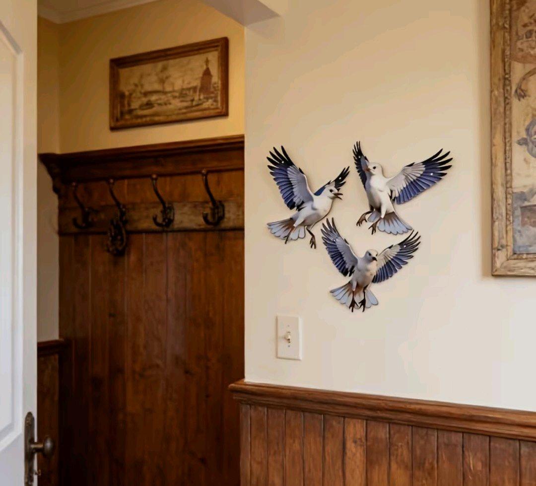 Set of Three 2D Flat Seagulls - Palm Bay, Florida - FleaMarketBay