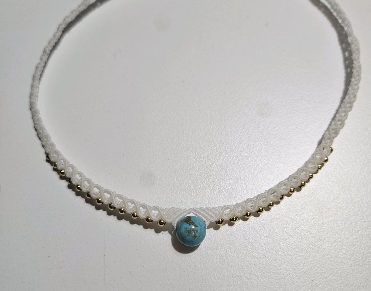 Handmade macrame choker necklace - Howey In The Hills, Florida - FleaMarketBay