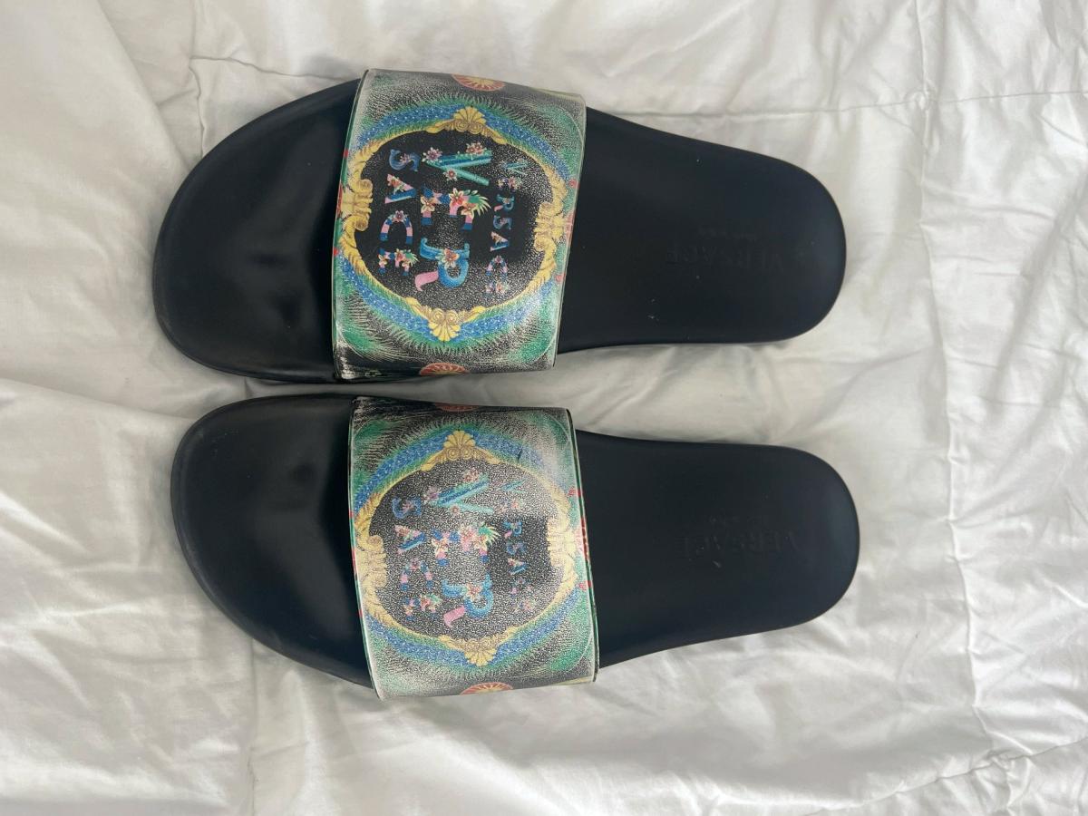 Versace Mens Slides size 9 5 shoes designer sandals slipons - Dallas, Texas - FleaMarketBay