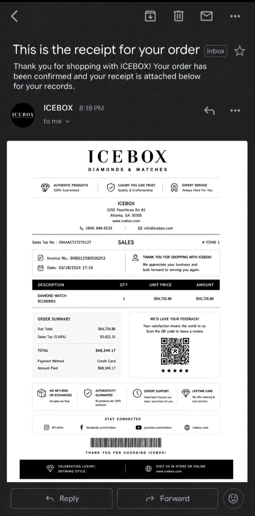 ICEBOX Diamond Watch - Brooklyn, New York - FleaMarketBay