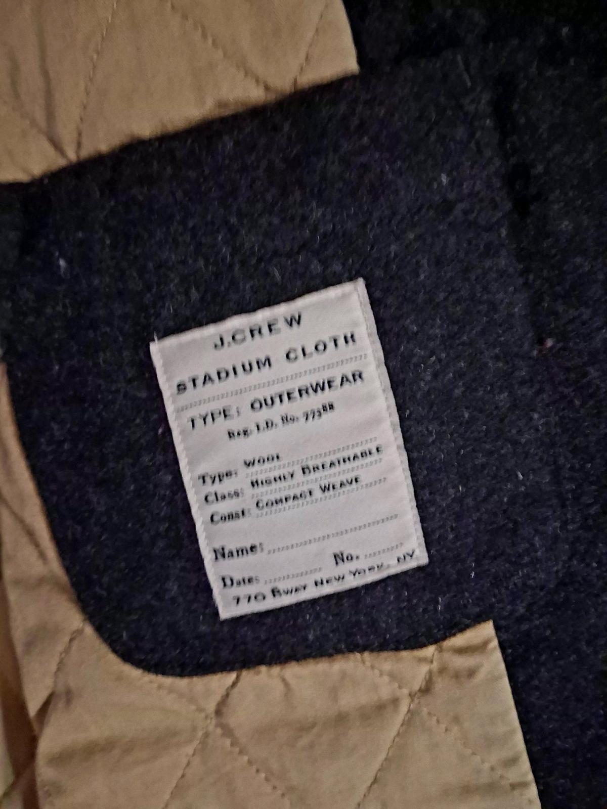 JCrew Bayswater Peacoat Stadium Cloth Wool Size L - Boston, Massachusetts - FleaMarketBay