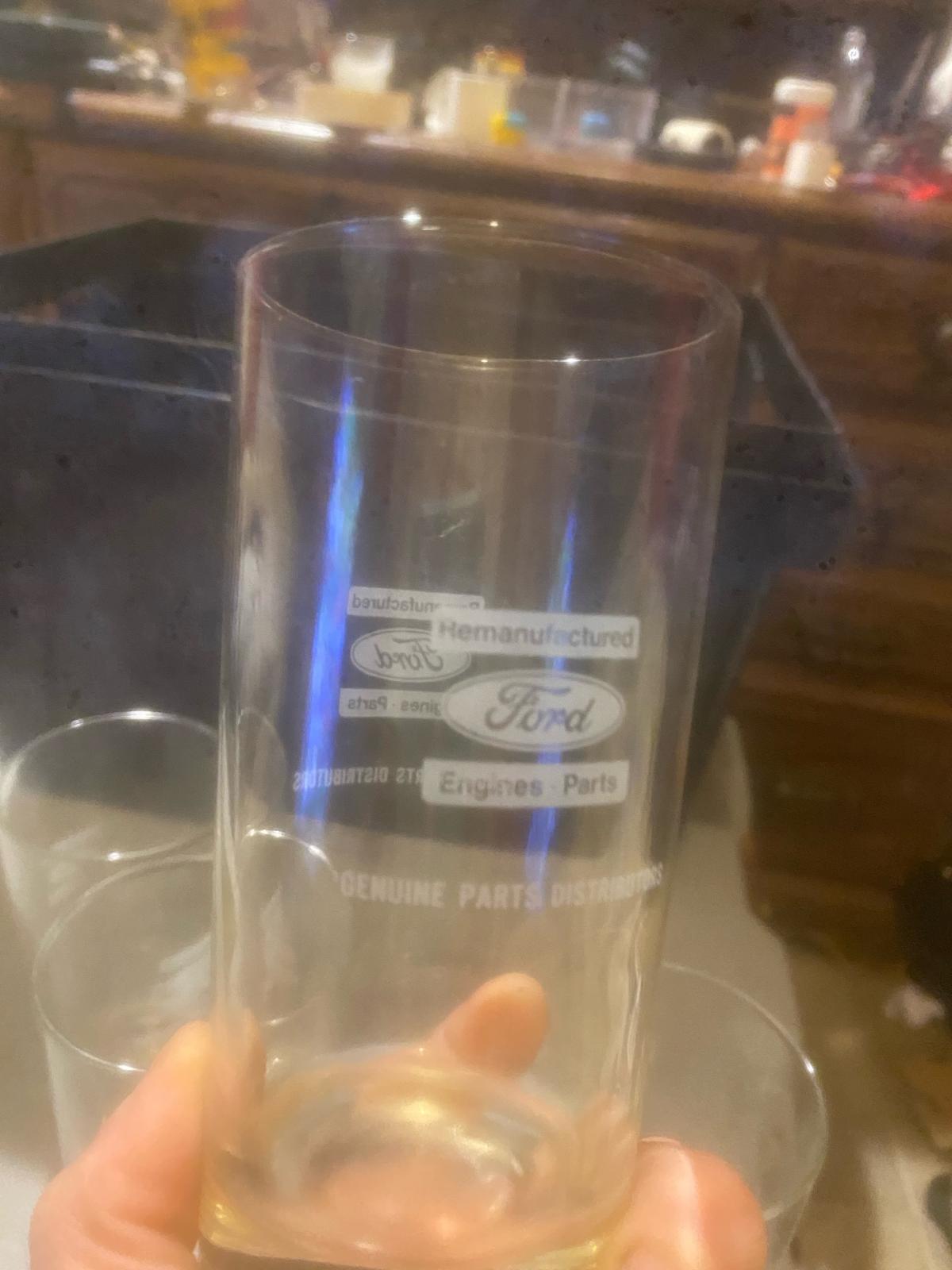 vintage set of four ford remanufactured engine parts glasses - Covington, Tennessee - FleaMarketBay