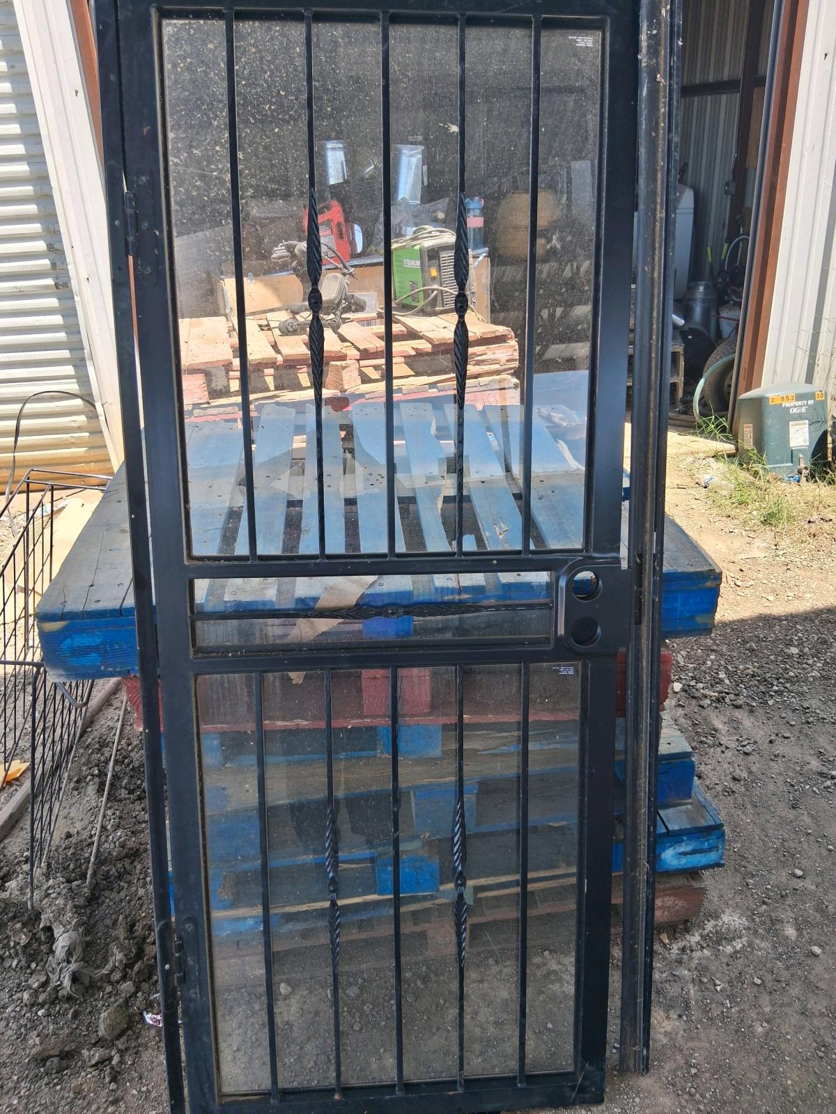 Black Steel Security Storm Door - Ardmore, Oklahoma - FleaMarketBay