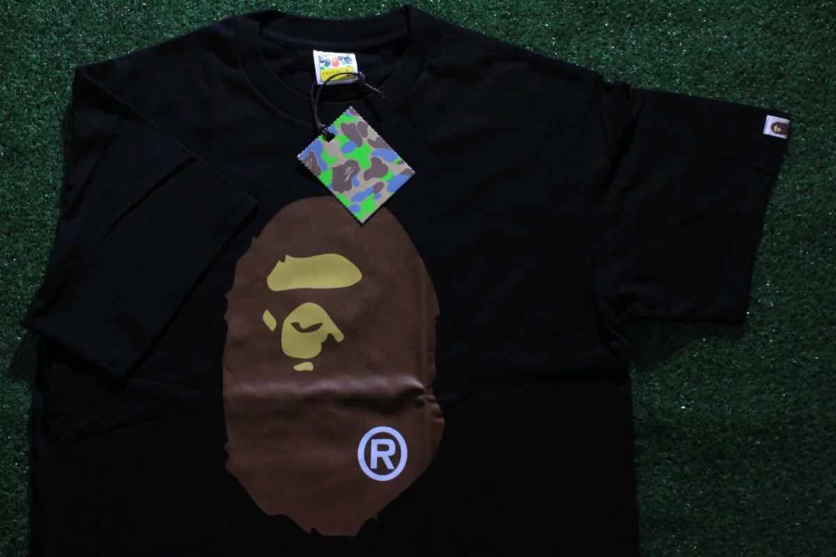 Brown Front And Back Ape Head Y2K T Shirt - San Antonio, Texas - FleaMarketBay