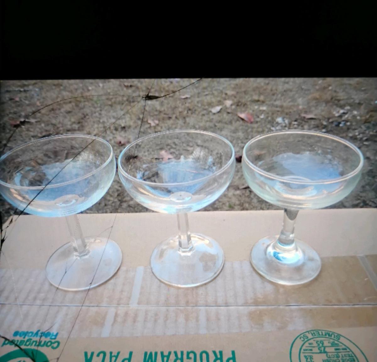 A Set of Three Matching Crystal Glasses - Swansea, South Carolina - FleaMarketBay
