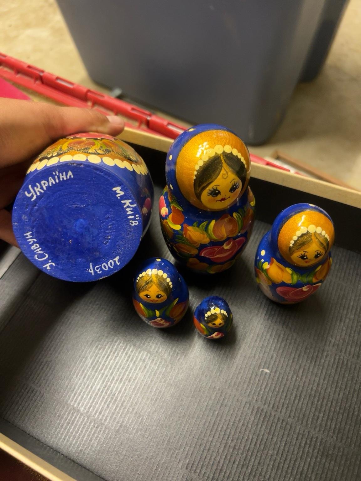 Signed Ukrainian Matryoshka Nesting Dolls  Kyiv 2003  Hand P - Bald Knob, Arkansas - FleaMarketBay