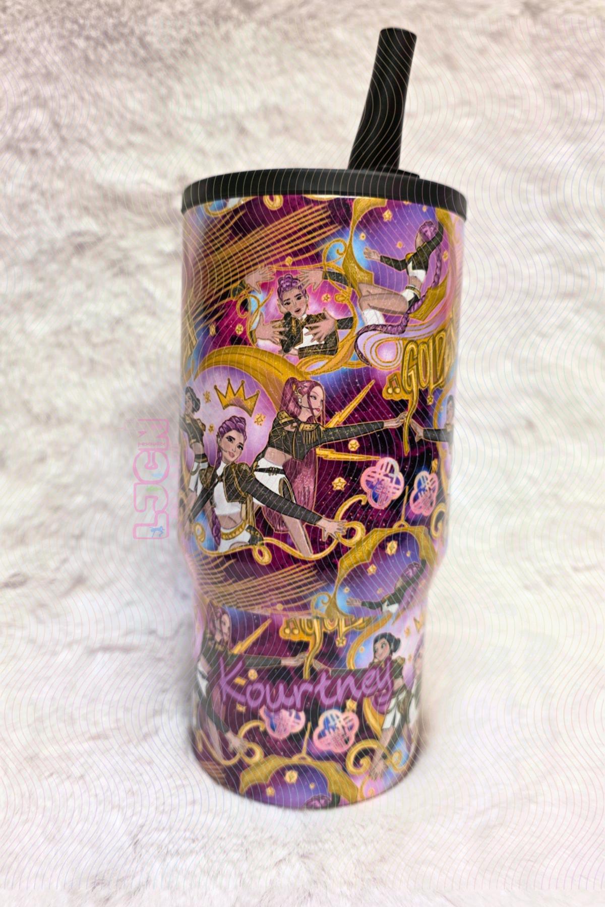 DEMON HUNTERS 20oz FLIP STRAW TUMBLER - Boonville, New York - FleaMarketBay