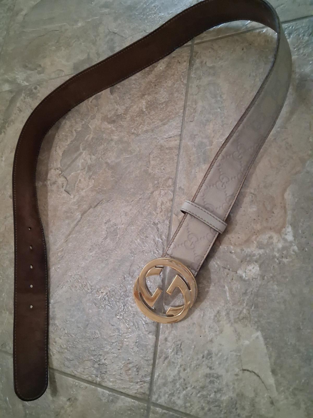 Mens Tan Gucci Brand Belt 32 36 - Monongahela, Pennsylvania - FleaMarketBay