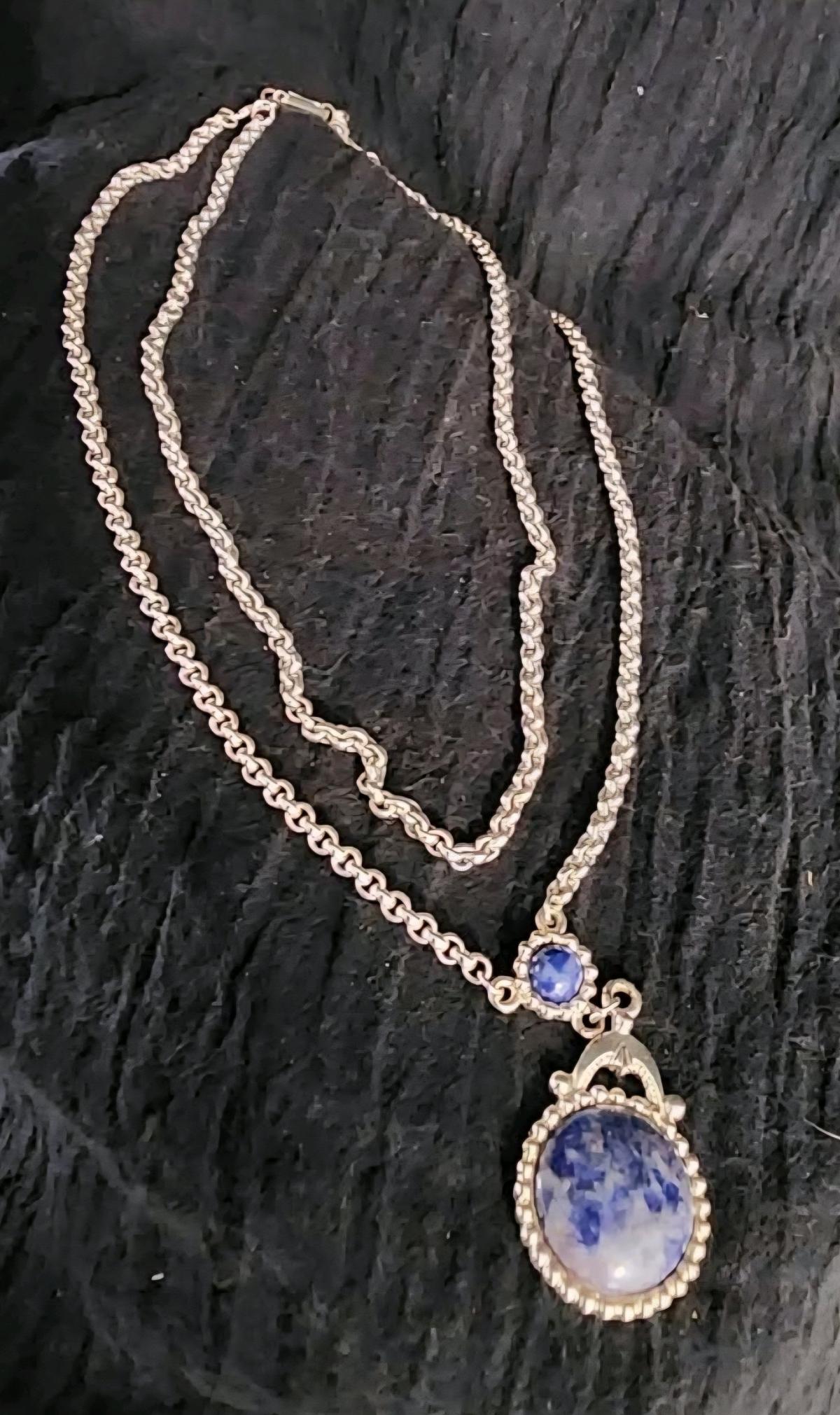 Faux lapis lazuli necklace by 1928 - Knoxville, Tennessee - FleaMarketBay