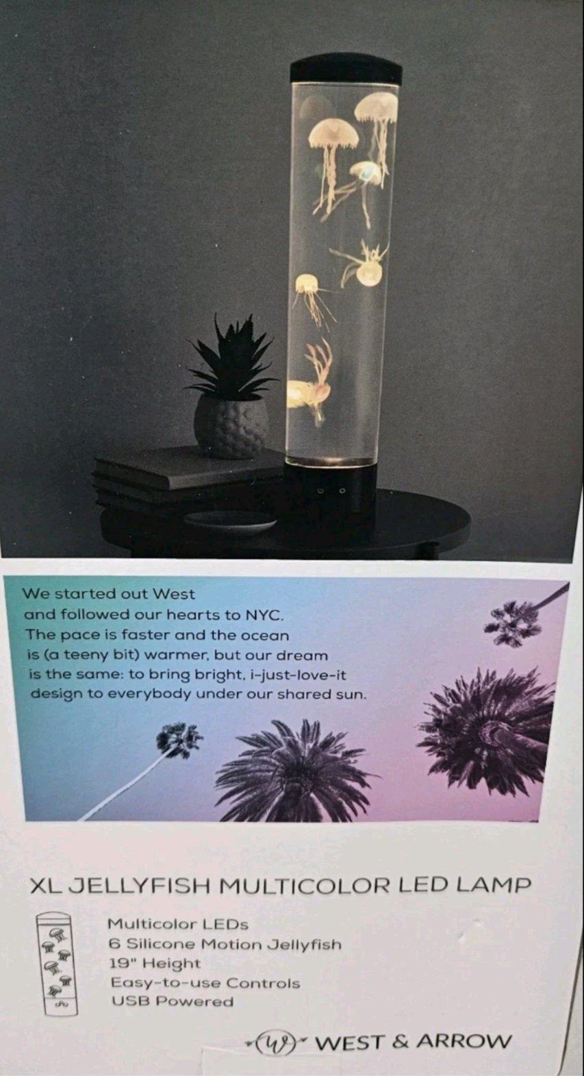 West  Arrow 19 Inch XL LED Jellyfish Lamp USB Powered 1 - Rosemead, California - FleaMarketBay