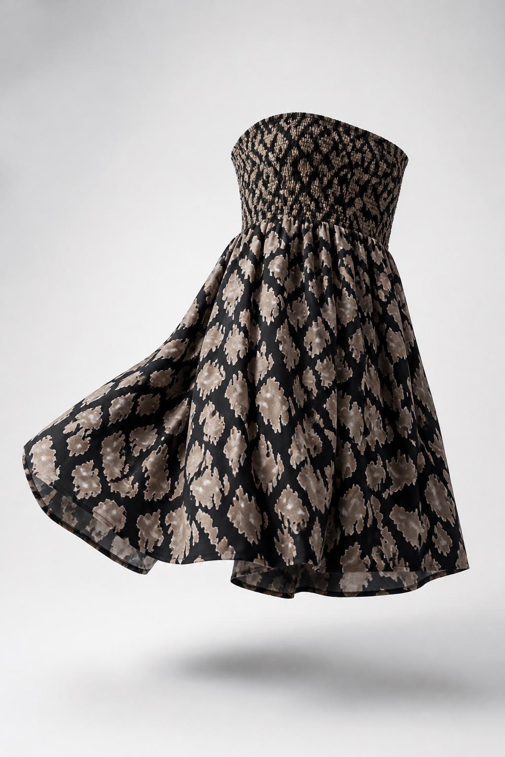 womens brown and black sundress used in great condition - Lynn, Massachusetts - FleaMarketBay