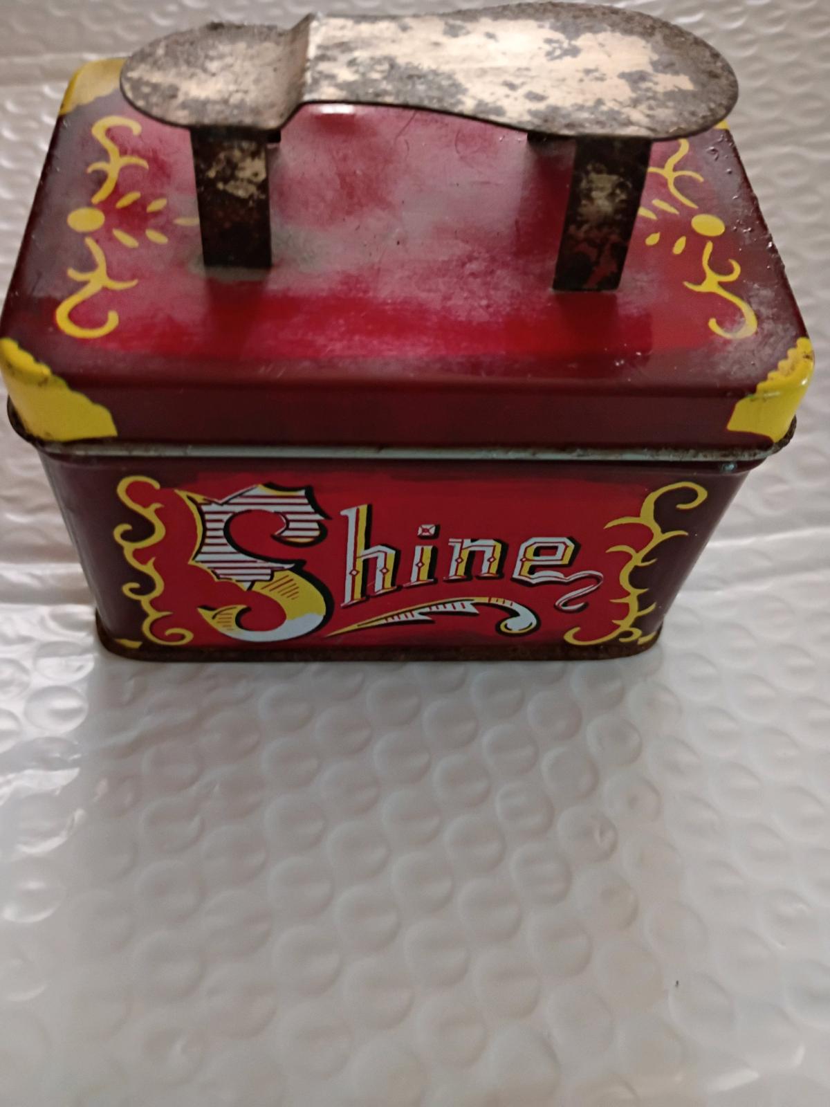 1950 vintage shoe shine box with cloth and brush - Bluefield, West Virginia - FleaMarketBay