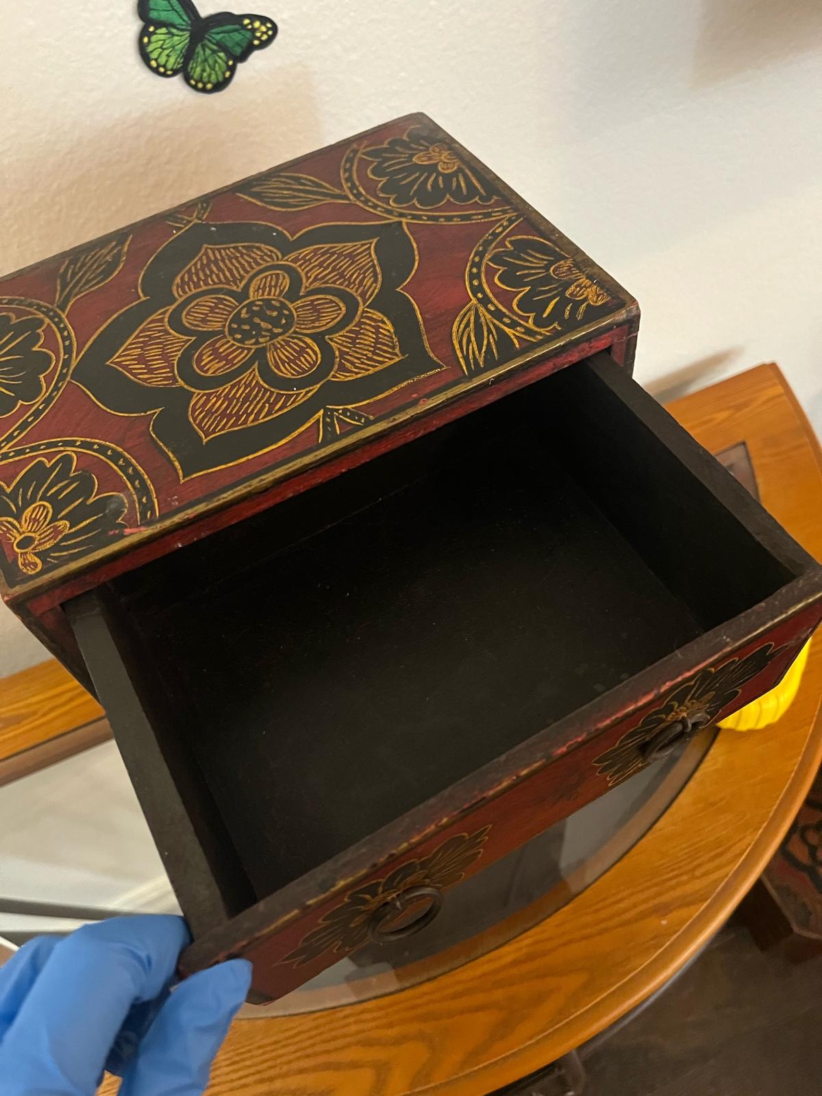 Hand Painted Apothecary Drawer Chest - Corona, California - FleaMarketBay