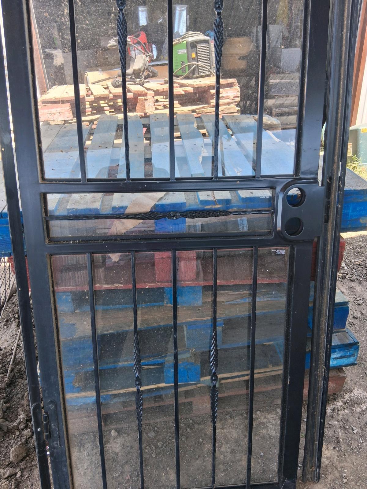 Black Steel Security Storm Door - Ardmore, Oklahoma - FleaMarketBay